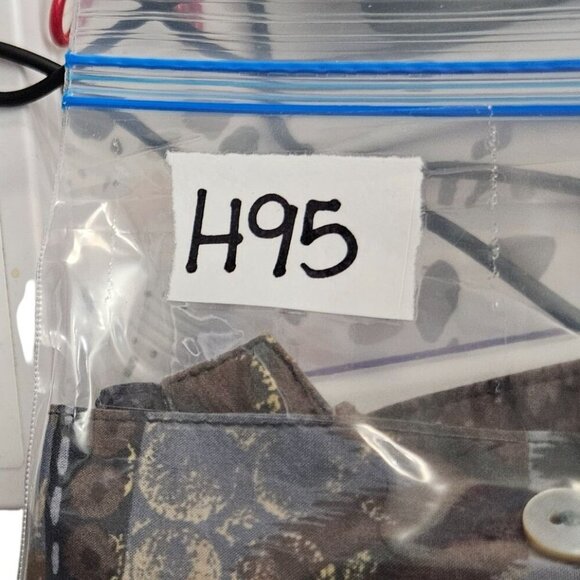 Tori Richard Honolulu Patchwork Button-Front‎ Shirt L Cotton Brown Blue Tropical - Picture 7 of 7